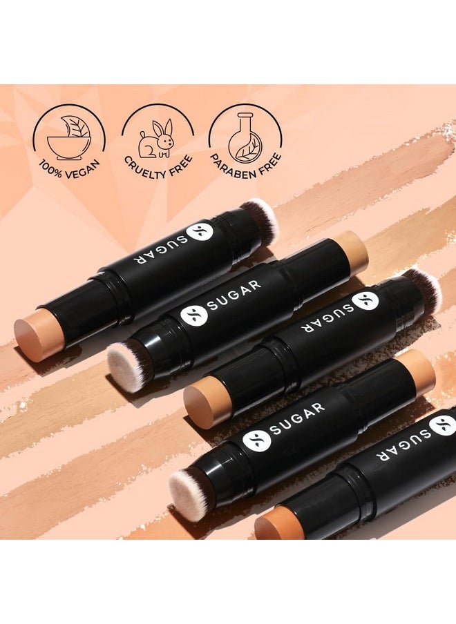 شوجر كوزماتيكس كريم أساس غير لامع من SUGAR Cosmetics Ace Of Face مع فرشاة مدمجة | لجميع أنواع البشرة، يدوم 24 ساعة | كريم أساس بتغطية كاملة للنساء | 12 جم - 25 ماكياتو  - Image 4