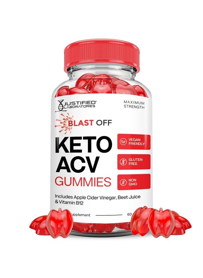 Justified Laboratories جيلاتين كيتو ACV المتقدم 1000 ملغ جيلاتي كيتو خل التفاح مع مسحوق عصير الرمان والبنجر B12 نباتي غير معدل وراثيًا 60 جيلاتي - Image 1
