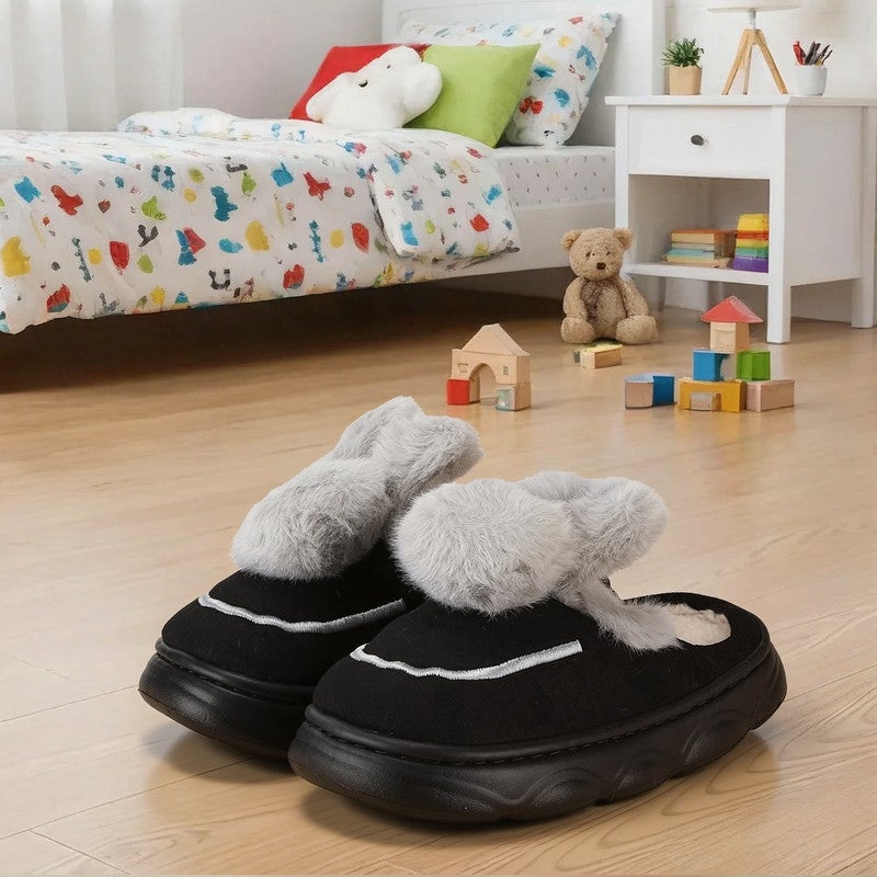 Lucky Kids Cartoon Slippers for Kids, Funny Animal House Shoes with Non-Slip Sole, Cozy Plush Indoor Comfort Footwear for Boys and Girls - Image 5