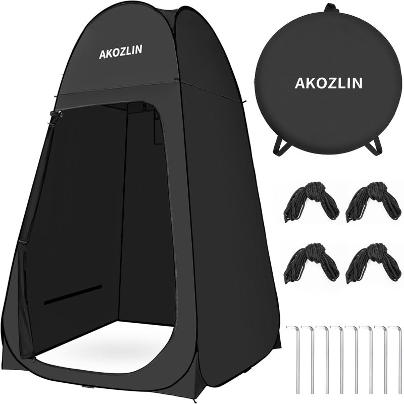 AKOZLIN Portable Pop Up Shower Privacy Shelters Instant Tent Dressing Changing Outdoor Camping Toilet Tent - Image 1