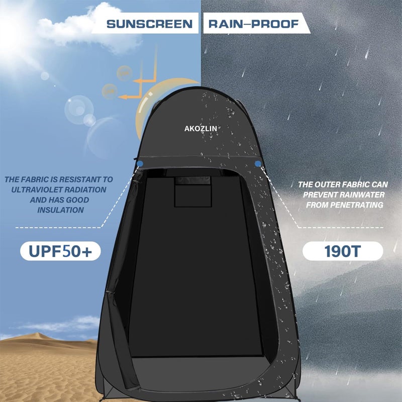 AKOZLIN Portable Pop Up Shower Privacy Shelters Instant Tent Dressing Changing Outdoor Camping Toilet Tent - Image 5
