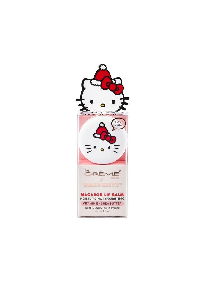 The Creme Shop X Hello Kitty Macaron Lip Balm Korean Lip Balm With Shea Butter And Vitamin E Marshmallow Fluff  - Image 1