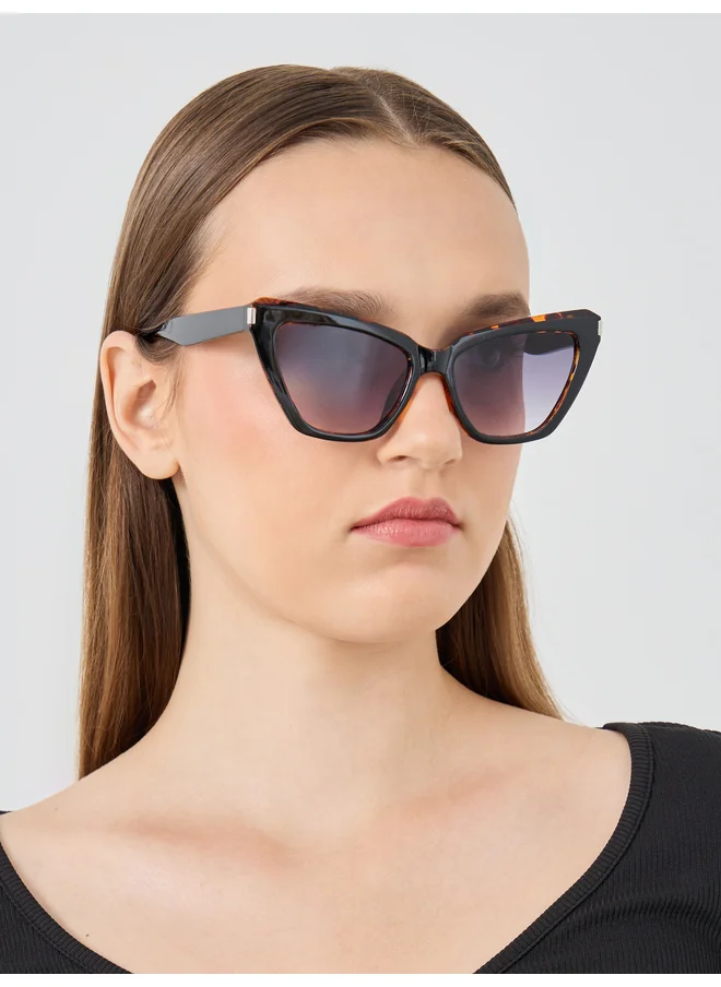 ستايلي Styli Tortoiseshell Print Polarized Cat Eye Sunglasses
