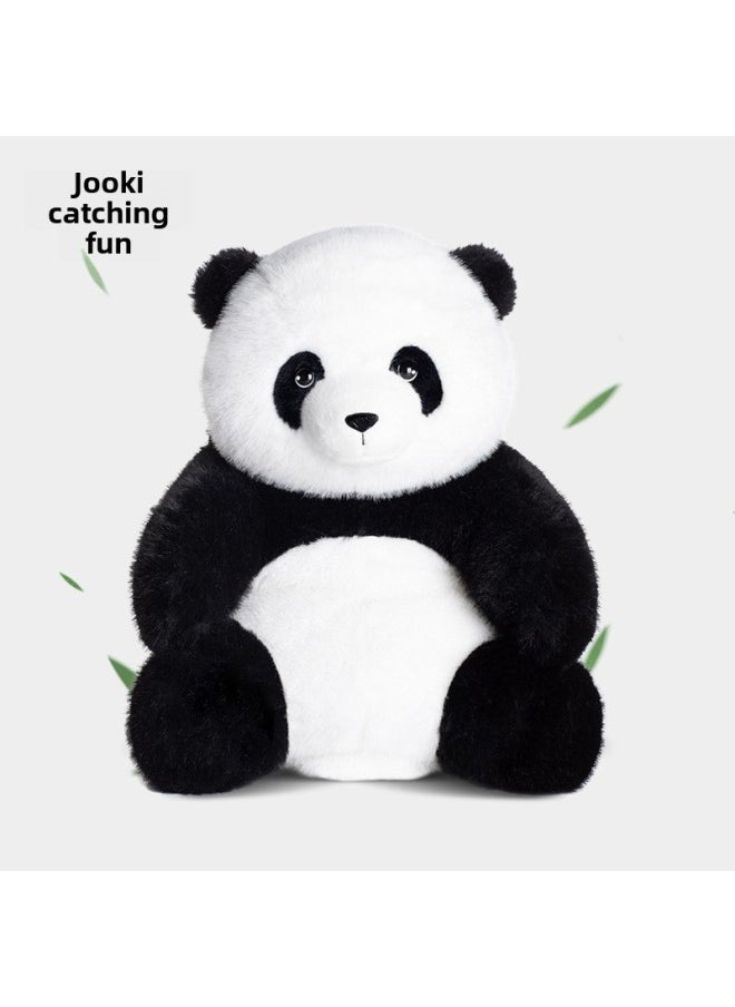 Flower Giant Panda Plush Toy Simulation Panda Doll Panda Base Souvenir Activity Gift Doll Doll-Specifications:28cm(0.25kg)-Color:nifty Style  - Image 2