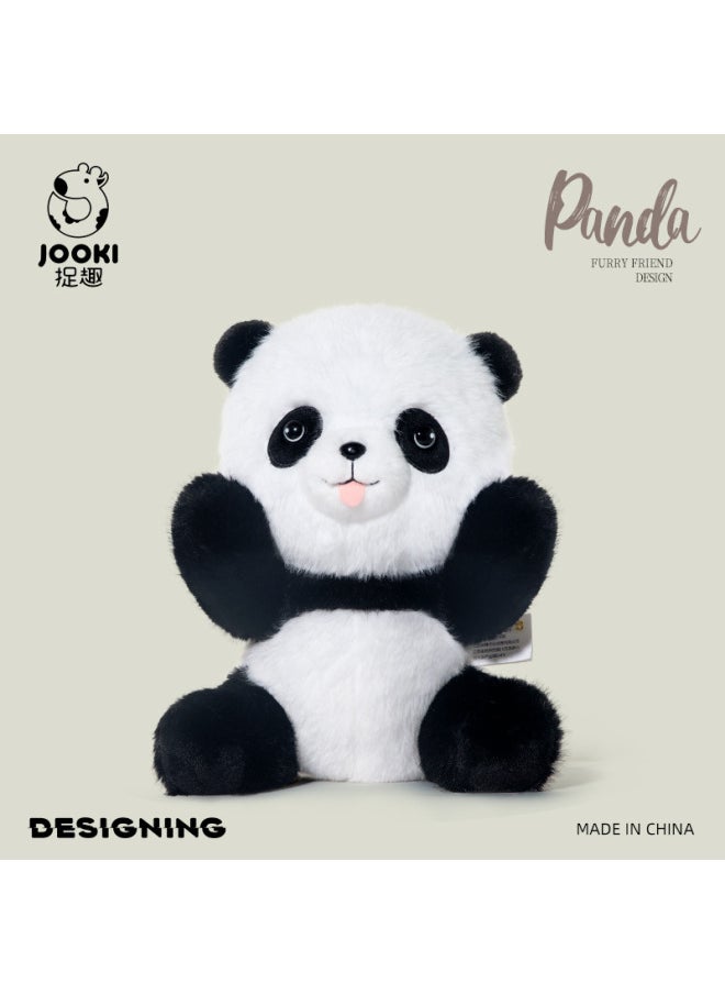 Flower Giant Panda Plush Toy Simulation Panda Doll Panda Base Souvenir Activity Gift Doll Doll-Specifications:28cm(0.25kg)-Color:nifty Style  - Image 3