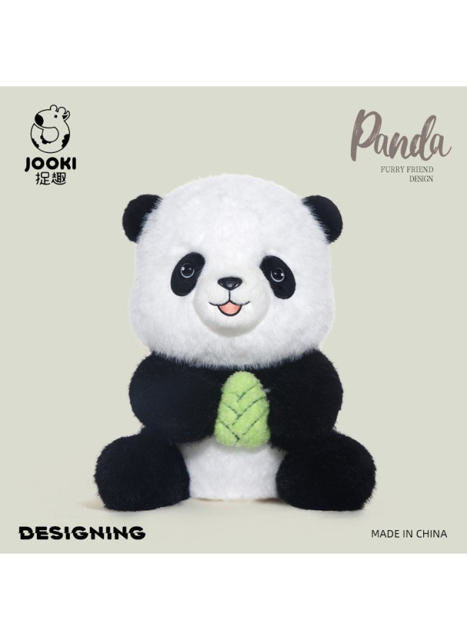 Flower Giant Panda Plush Toy Simulation Panda Doll Panda Base Souvenir Activity Gift Doll Doll-Specifications:28cm(0.25kg)-Color:nifty Style  - Image 4