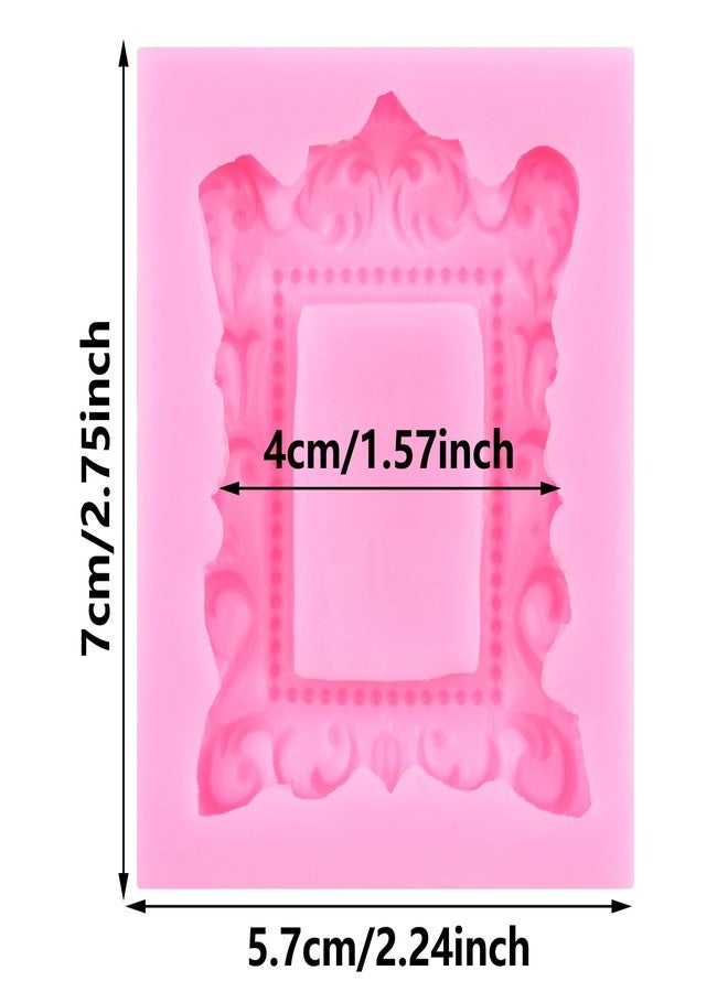 YIHUOMOLDS Picture Frames Silicone Mold Photo Frame Fondant Mold Baroque Style Frame Molds for Cake Decorating Cupcake Topper Chocolate Candy Gum Paste Polymer Clay - Image 2