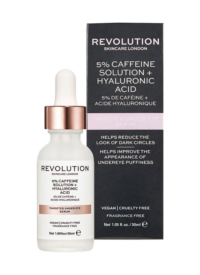 REVOLUTION - Revolution Skincare Targeted Under Eye Serum - 5% Caffeine Solution + Hyaluronic Acid - Image 1