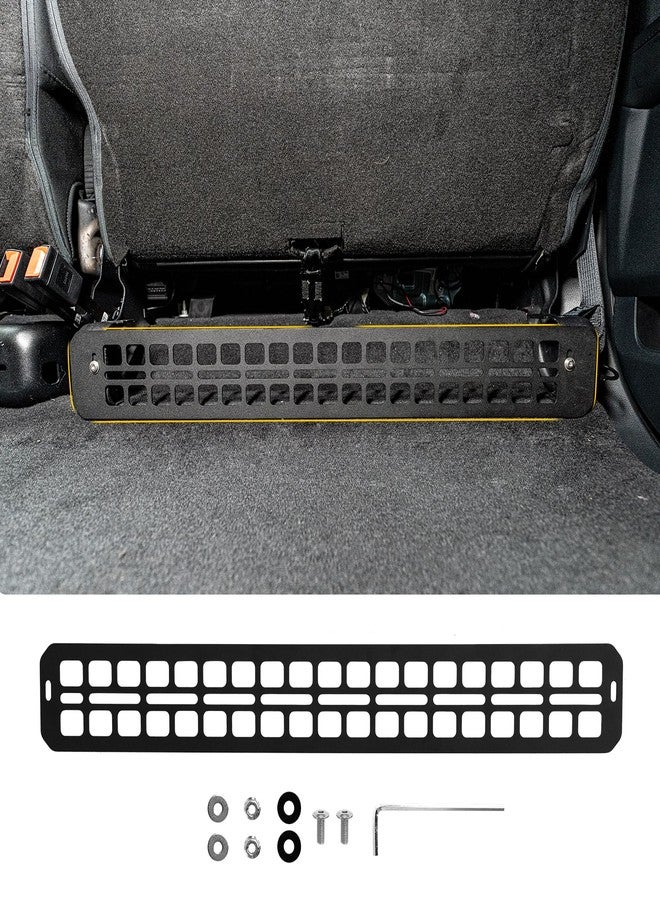 Maxzina Ford F150 2015+/Raptor 2015+/Super Duty 2017+ Under Seat Molle Panel Second Row Storage Panel Black Carbon Steel Caddy - Image 1