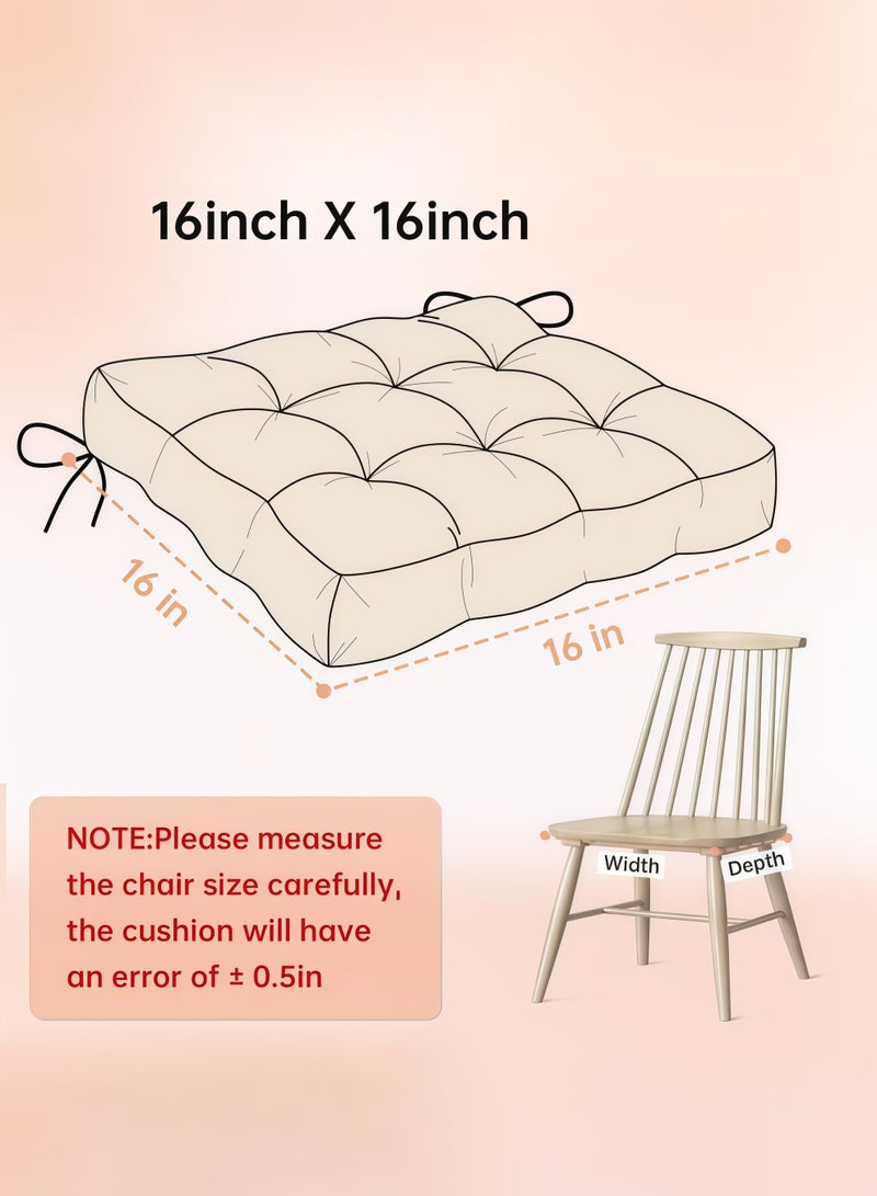 XiuWoo Thicken Chair Cushion, Solid Chair Seat Cushion Chair Pad Pillow Seat Soft Tatami Floor Cushion,Chair Pads Seat Cushion with Ties Square Floor,for Yoga Meditation Living Room Balcony Office Outdoor Meditation Cushion Reading Cushion Pad(Gray) - Image 2