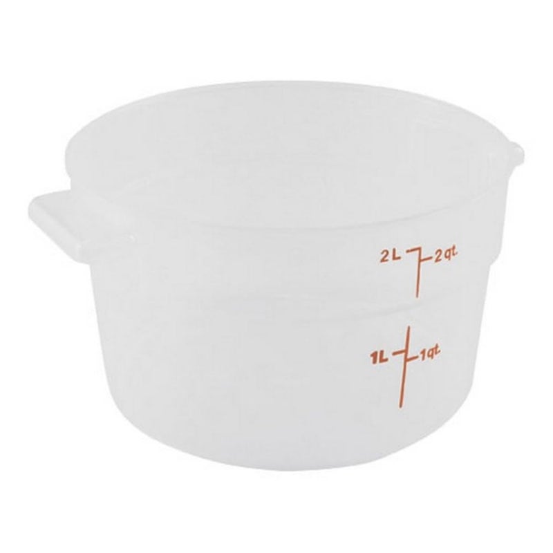 Cambro RFS2PP190 2 Qt Round Polypropylene Food Storage Container Camwear