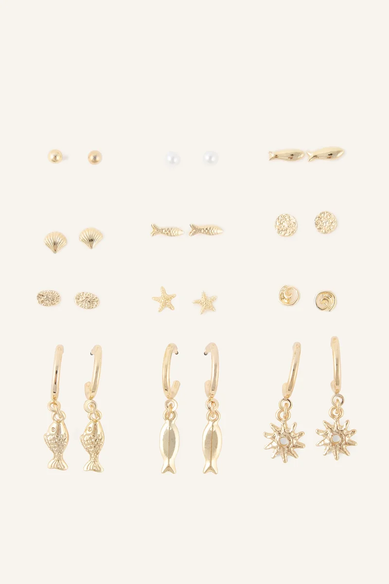 Woman 12 Piece Earring Set