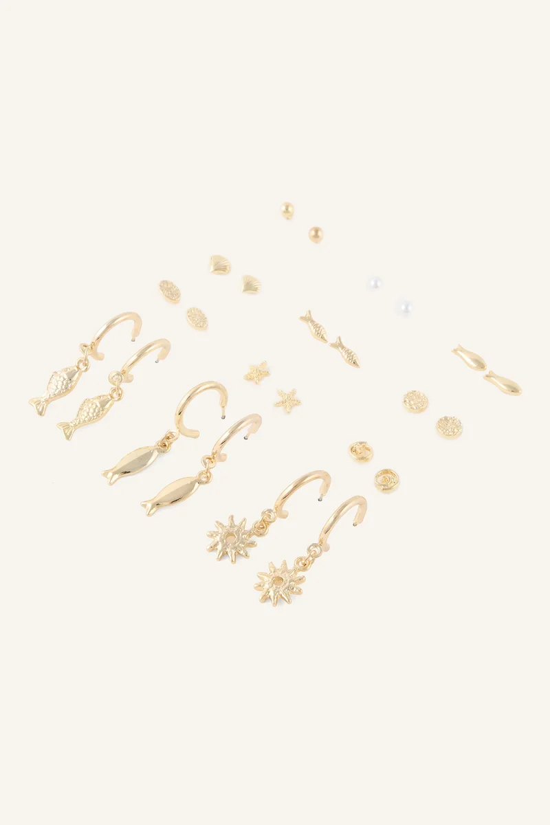 Defacto  Woman 12 Piece Earring Set for Women | Best Price UAE