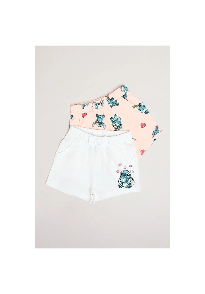 أر أند بي 2 Pack Stitch Print Shorts with Drawstring Waist