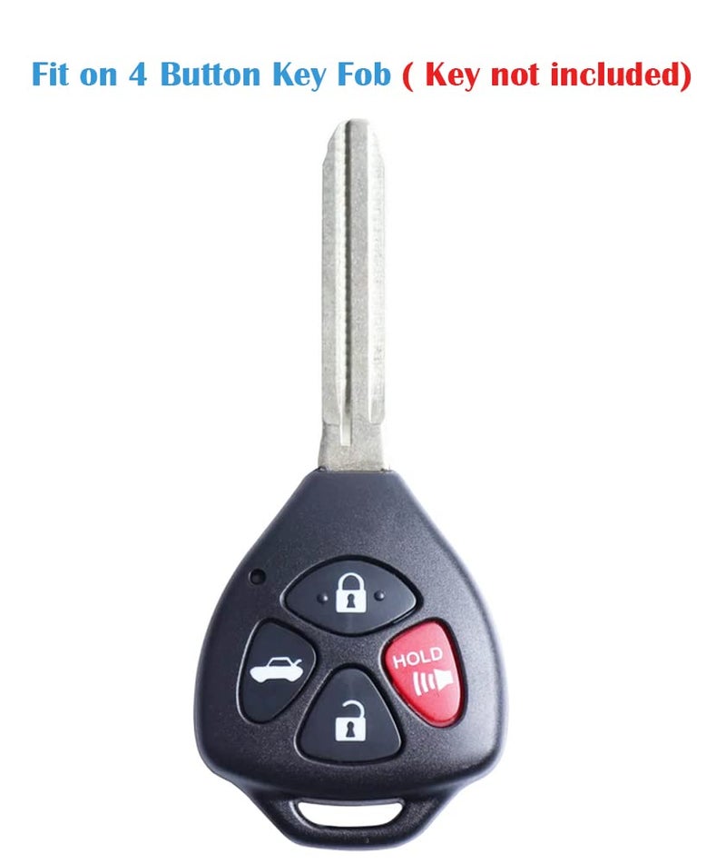 vurbemes 360 Degree Soft TPU Protector Key Fob Cover Case fit for Toyota 2007-2011 Camry Rav4 2005-2010 Scion TC 2007-2013 Yaris 2008-2013 Avalon 2008-2013 Corolla Venza Keyless Entry Key Fob (White) - Image 2