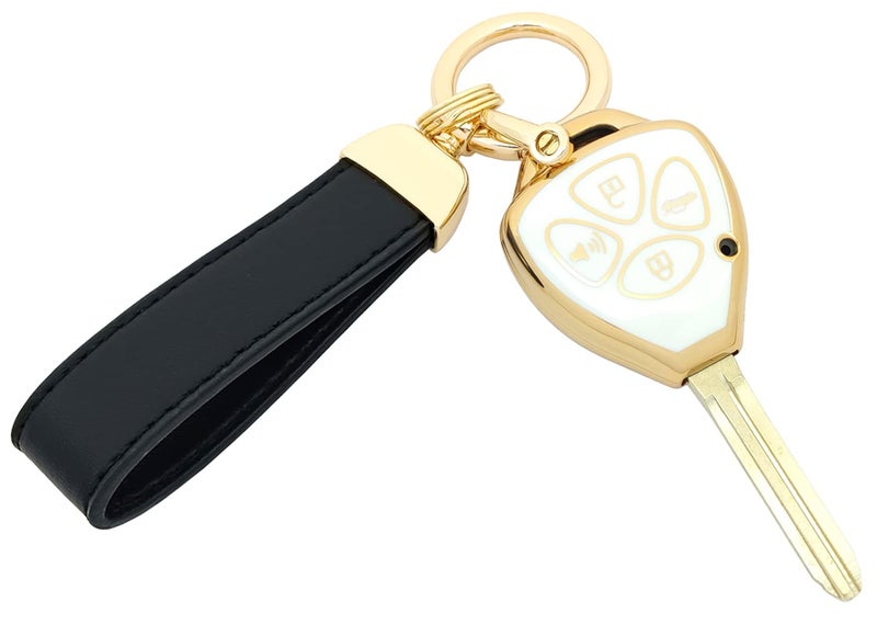 vurbemes 360 Degree Soft TPU Protector Key Fob Cover Case fit for Toyota 2007-2011 Camry Rav4 2005-2010 Scion TC 2007-2013 Yaris 2008-2013 Avalon 2008-2013 Corolla Venza Keyless Entry Key Fob (White) - Image 3