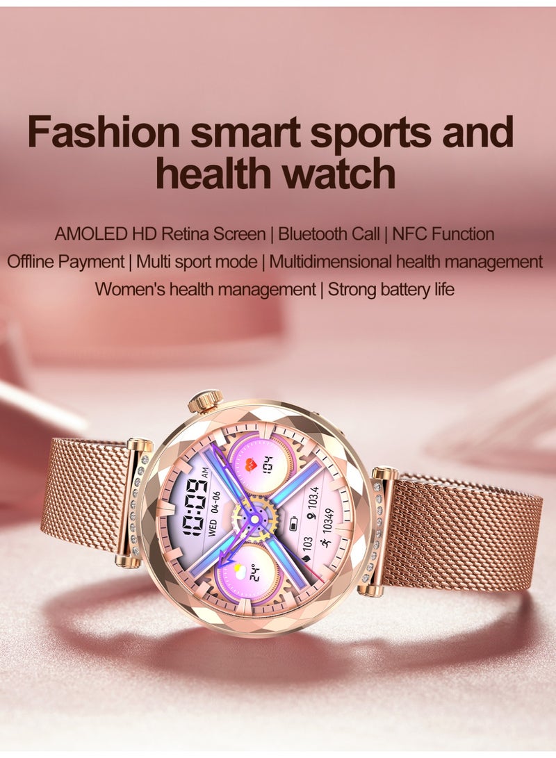 RollsTimi  New Ladies Smart Bluetooth AI Watch, Smart Bracelet, Multi-Function Sports Mode Setting, Equipped with Bluetooth 5.3, Answer/Make Calls, Multi-Language Selection RT-HK88 - Image 5