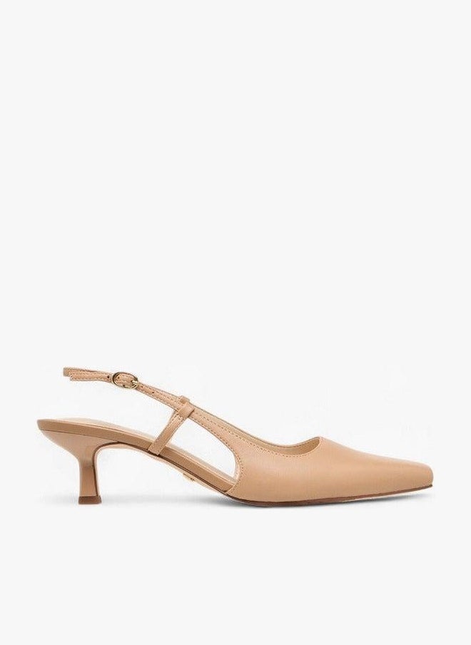 Celeste Women's Square Toe Shoes with Buckle Closure and Kitten Heels - Image 3