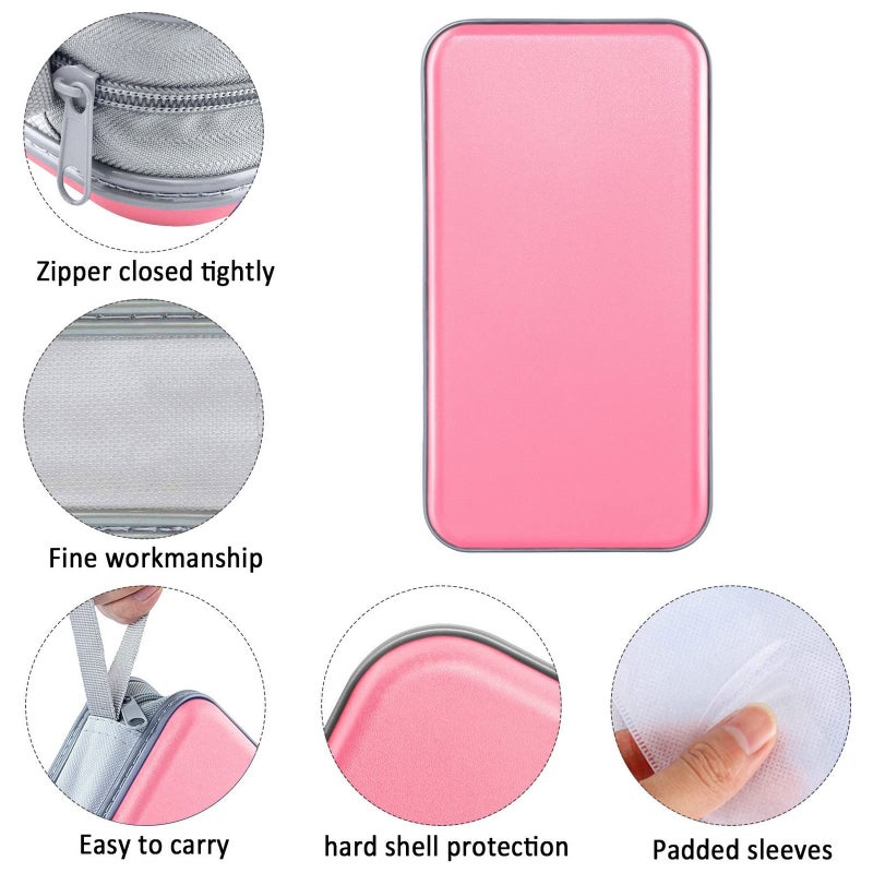 Siveit CD Case, DVD Case Holder 96 Capacity Hard Plastic CD DVD Disc Cases Storage Binder Wallet for Car Home Office Travel (Light Pink) - Image 2