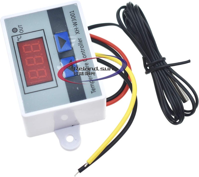Senzooe 4 قطع XH-W3001 جهاز تحكم رقمي في درجة الحرارة عرض منظم حرارة مع مجسات ثرمستور مسبار درجة الحرارة (24 فولت) - Image 2