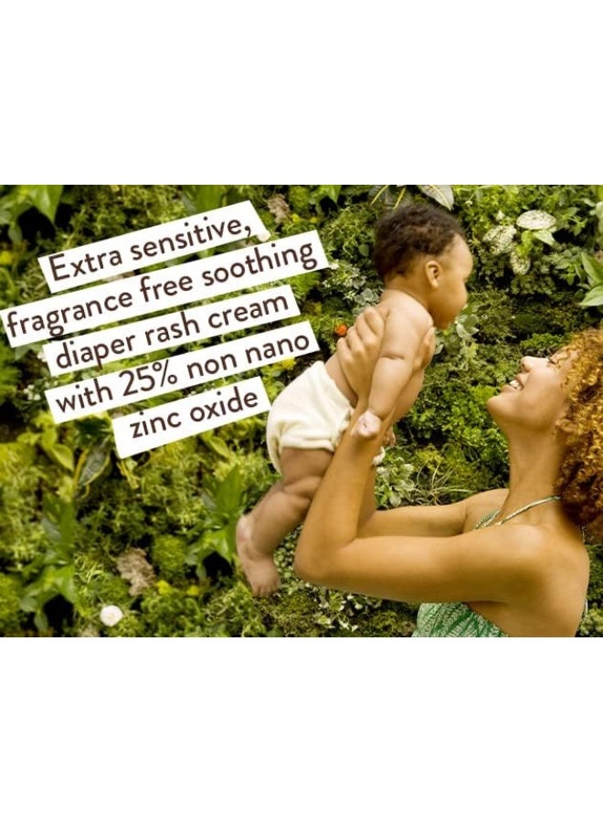 Babo Botanicals Babo Botanicals Sensitive Baby Fragrance-Free Diaper Cream - 25% Natural Zinc Oxide - Calendula, Shea & Cocoa Butter - EWG Verified - Vegan- From birth on - 2-Pack  - Image 4