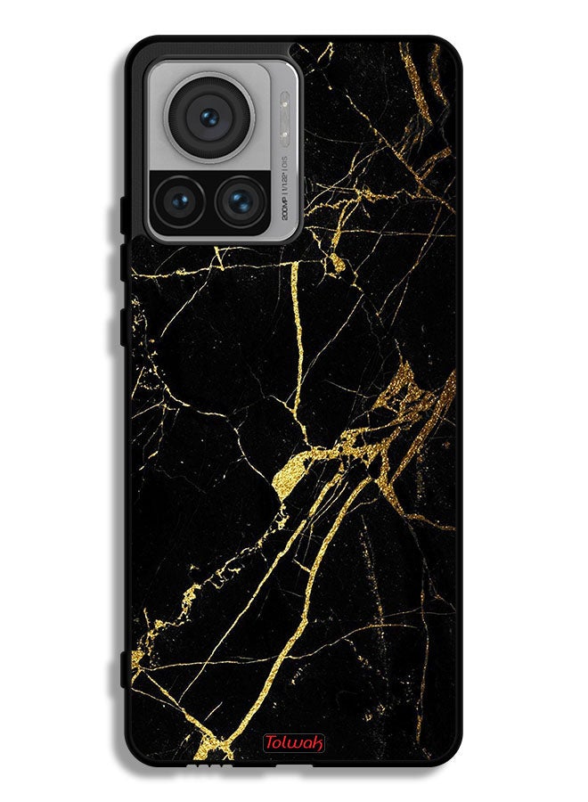 Tolwak Motorola Edge 30 Ultra Protective Case Cover Crack Marble - Image 1