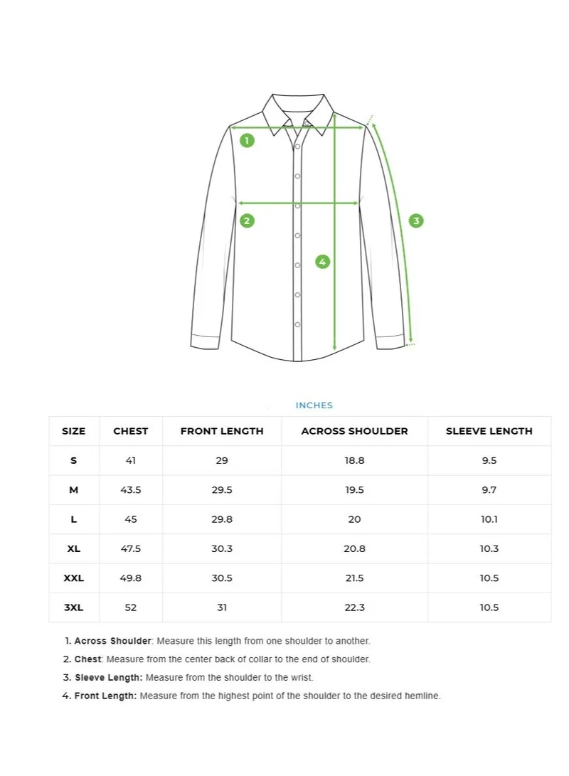 THE BEAR HOUSE  Men's Cotton Shirt | Casual & Formal Long Sleeve Slim Fit | Classic Button-Down, Office & Everyday Wear, Comfortable & Breathable Fabric for Men | Best Price UAE