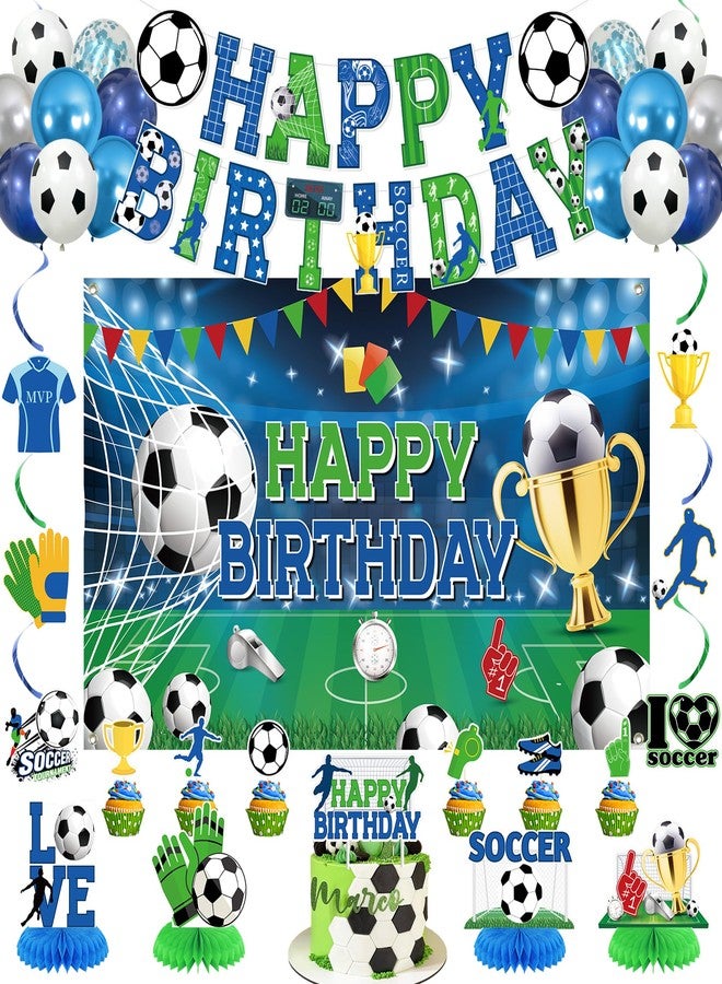 Roetyce Soccer Birthday Banner Decorations - Image 1