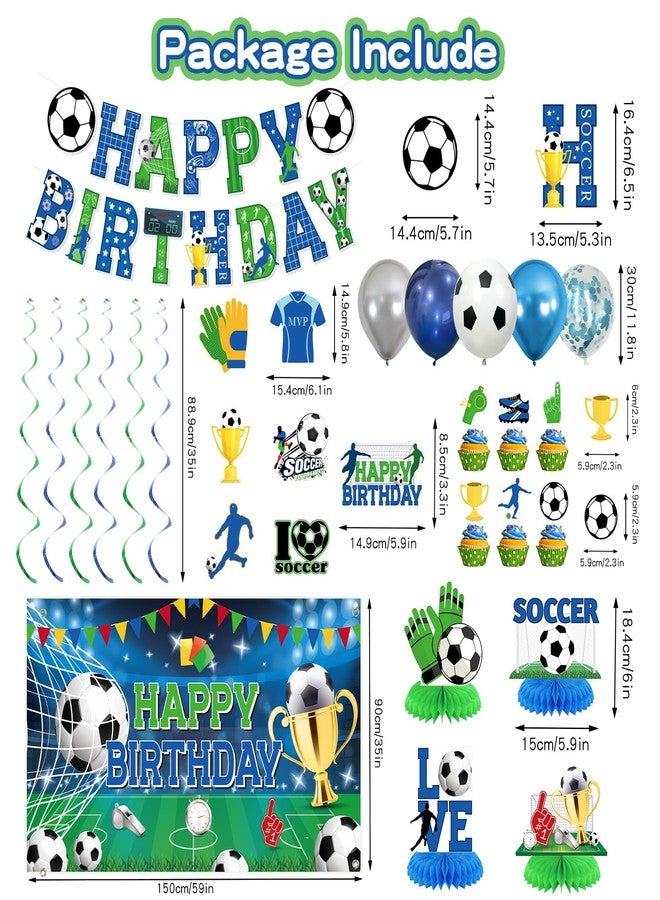 Roetyce Soccer Birthday Banner Decorations - Image 2