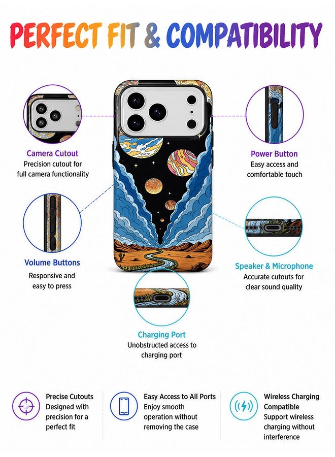 مافي مجموعة حماية 5 في 1 لهاتف iPhone 17 Pro - غطاء مزدوج الطبقات مقاوم للصدمات (طبقة داخلية من مادة TPU + طبقة خارجية من مادة PC) مع واقيين للشاشة فائق الدقة وواقيين شفافين لعدسة الكاميرا - حماية كاملة ضد الصدمات، غطاء هاتف مضاد لبصمات الأصابع والعرق مع أزرار مستقلة - Image 5