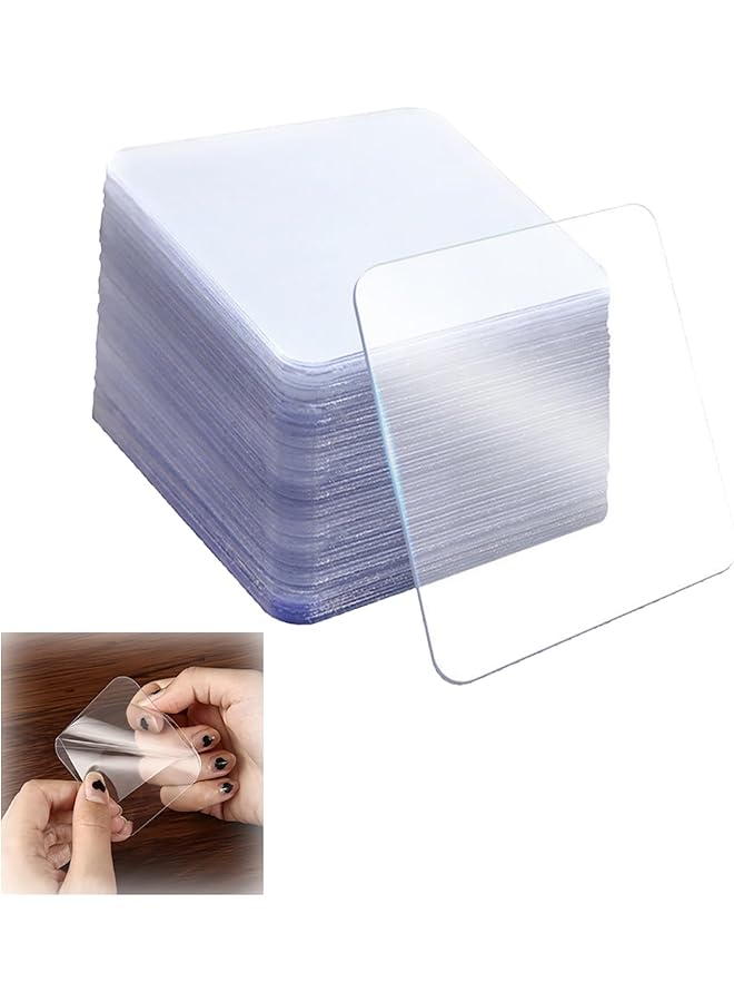 PROMASS promass Clear Heavy Duty Waterproof Double Sided Tape - 100 Pcs Pre-Cut Squares - Strong Adhesive Mounting Tape for Indoor and Outdoor Use - Removable, Multipurpose Tape  - Image 1