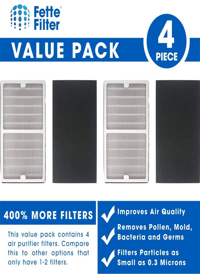 فيتي فلتر فلتر فيت - فلتر بديل ممتاز من نوع True HEPA C لأجهزة Idylis IAF-H-100C و IAF-H-100C-P و AP-10-200 و IAP-10-280 و LOWESRAPF-C-4 302630 و 0302650 و 0302654 و 0302655 و 0412555، رقم القطعة IAF-H-100C، يتضمن مجموعتين - Image 2
