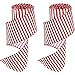 Dilunave 2 Rolls 25 Inch x 6 Yards Christmas Red and White Ribbon Christmas Candy Cane Wired Edge Ribbons DIY Craft for Xmas Tree Decorations Wreath Bows Making Gift WrappingVertical Stripes - Image 2
