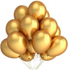 Evisha HD Big Size 50 pcs Metallic | Latex Balloons | Theme Party, Party Decoration | Birthday Party Balloons | Balloons for Party Decoration (Silver Golden) - Image 3