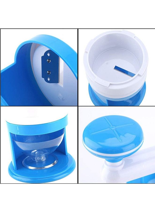 عربست كسارة الجليد المحمولة ، ماكينة حلاقة الثلج كرنك اليد ، الخلاطات اليدوية كسارات الجليد صغيرة تعمل يدويا ماكينة حلاقة الجليد Slushie ، أداة المطبخ المنزلية للحزب / الاحتفال (الأزرق) - Image 5