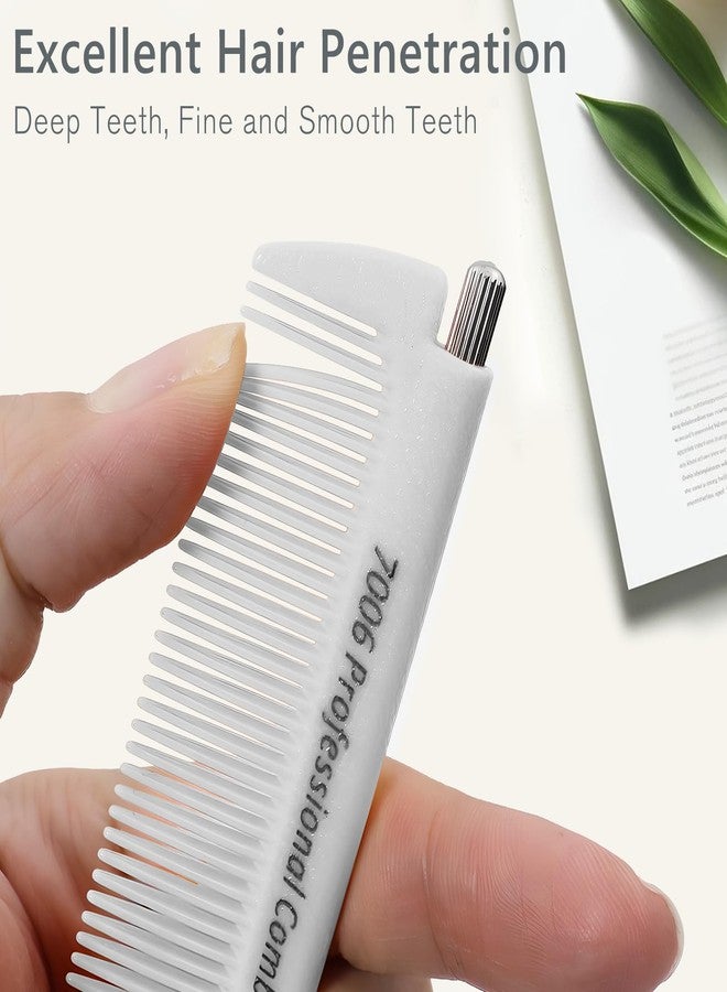 Jaasuee Professional Portable Fine Tooth Teasing Comb for Styling, Hair Cutting, White Retractable Metal Rat Tail Comb for Parting, Stainless Steel Pin Tail Teasing Comb for Salon - Image 4