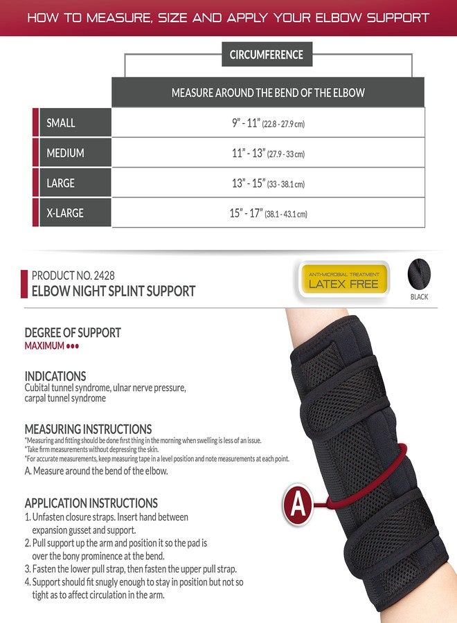 OTC Elbow Splint, Night Splint Immobilizer and Brace Support, Medium - Image 2