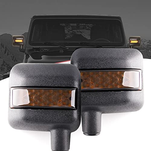 KMFCDAE LED Side Mirror with Amber Sequential Turn Signal Lights and White Daytime Running Lights Fit for Jeep Wrangler JK JKU 2007-2018 (1 Pair) - Image 2
