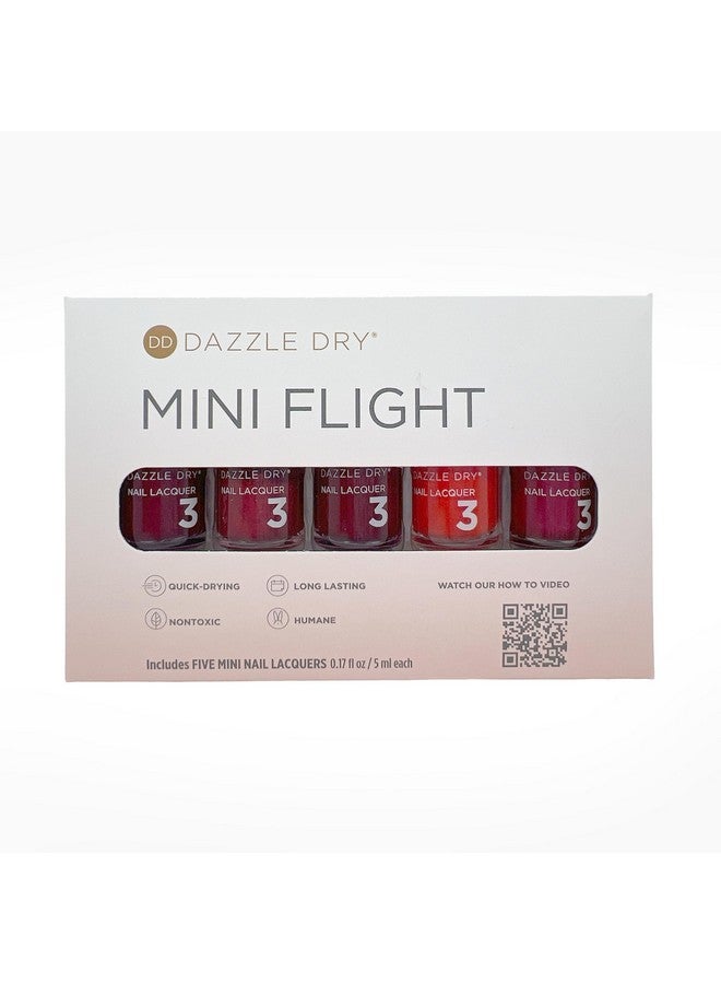 Dazzle Dry Dazzle Dry Mini Flight - Best of Reds - 5 Mini Lacquers - Image 1