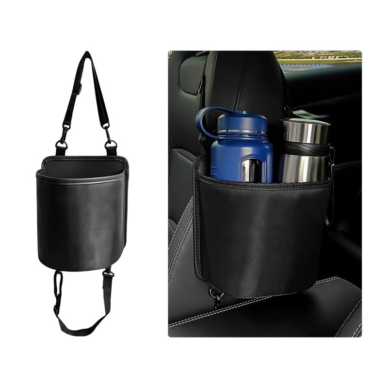Yourkar Car Seat Side Large Cup Holder Expander Adapter Bag Auto Seat Storage Hanging Bag for Water Bottle Cup and Drink Multifunctional Auto Interior Organizer with Waterproof Liner - Image 3