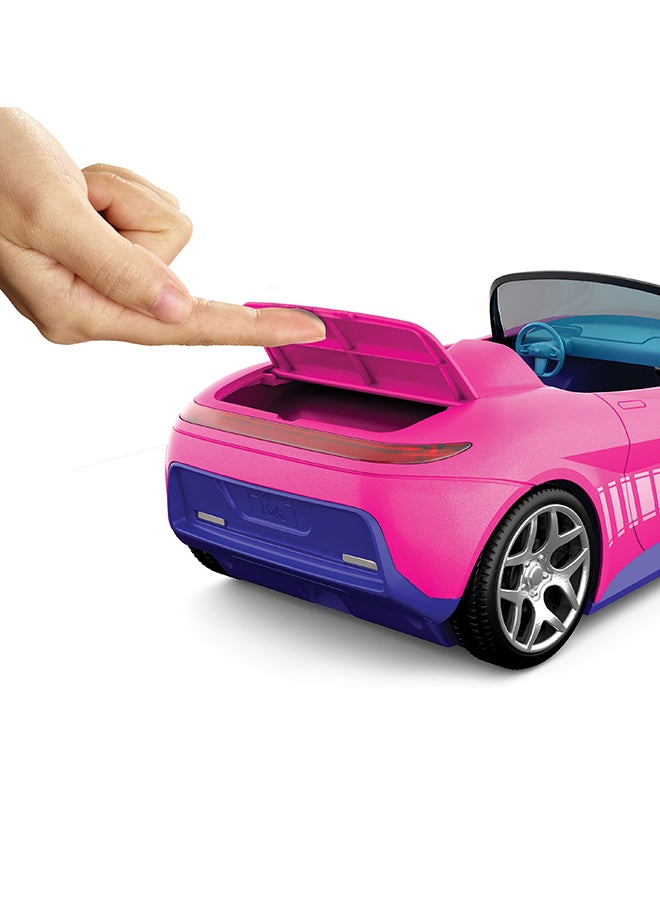 Hot Wheels - Barbie RC Toy Car, Remote-Control Pink Convertible, Can Hold 2 Barbie Fashion Dolls And Trunk Opens For Storage, Sticker Sheet For Customizing - Image 1