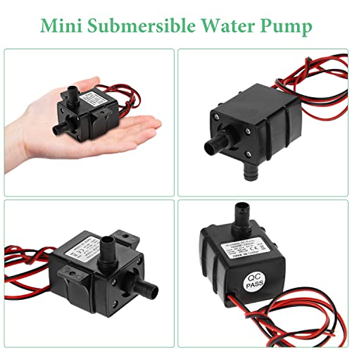 Aideepen 12V DC Water Pump, Aideepen 3M 12v water pump 63 GPH submersible Brushless Motor 240L/ H Water Pump for Aquariums, Fish Tank, Pond, Fountains(2-PACK) - Image 3