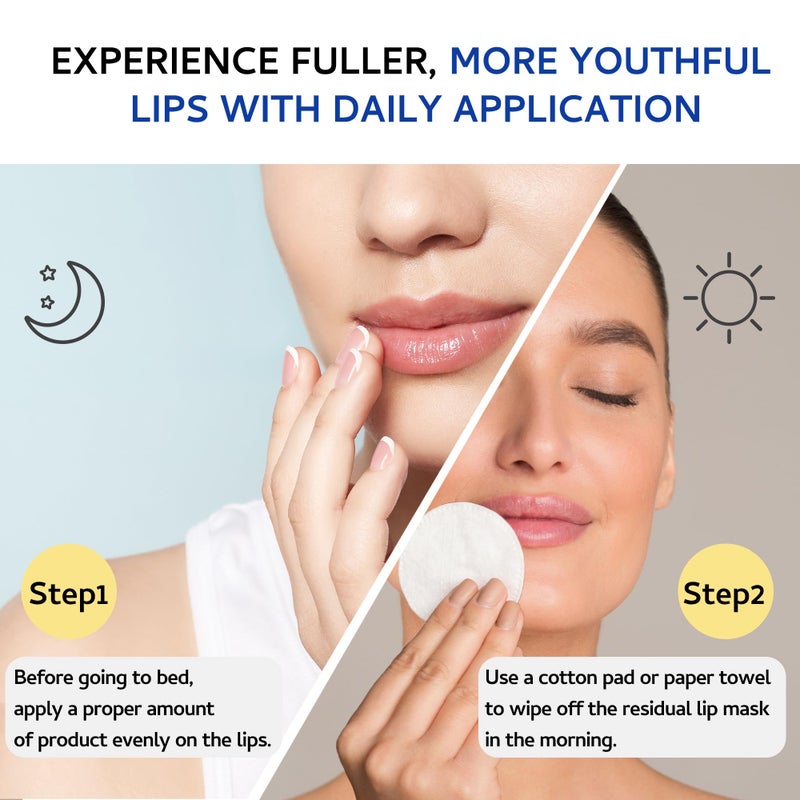 Tobcharm Lip Sleeping Mask (20g), Collagen Lip Mask Overnight, Lip Plumper with Hyaluronic Acid, Peptide Complex Lip Balm for Lip Wrinkle Repair and Plumping, Natural Hydration for Smooth Lips - Image 5