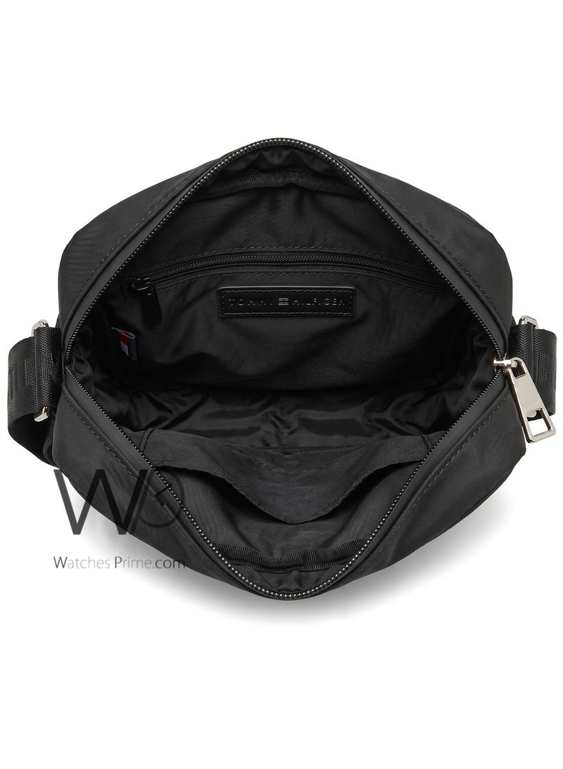 Tommy Icons Tommy Hilfiger Men's Black Nylon Crossbody Reporter Bag - Image 5