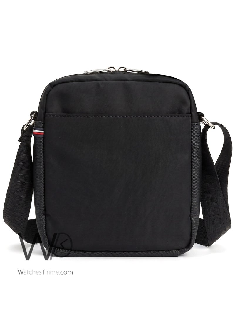 Tommy Icons Tommy Hilfiger Men's Black Nylon Crossbody Reporter Bag - Image 3