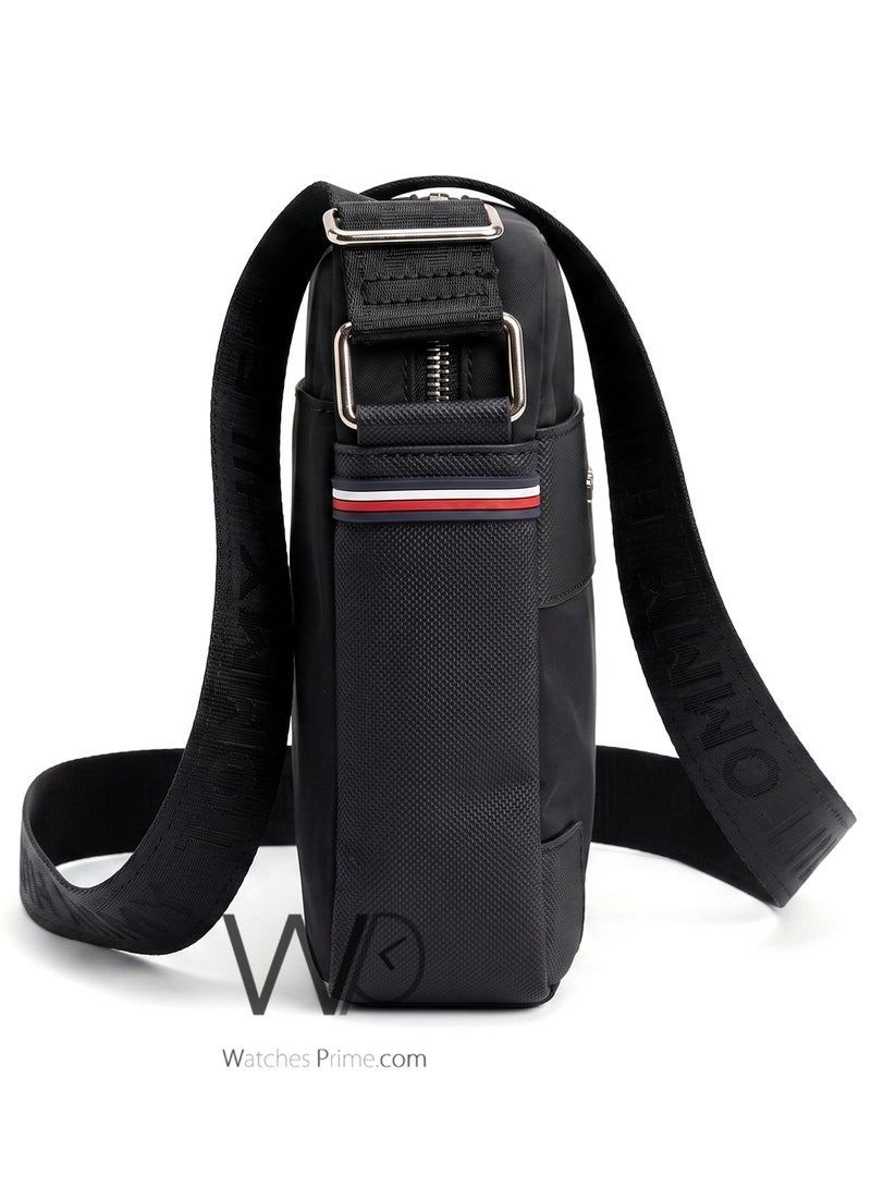 Tommy Icons Tommy Hilfiger Men's Black Nylon Crossbody Reporter Bag - Image 4
