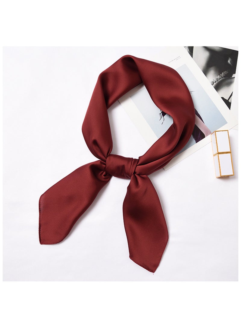 Women Girls Scarf Square Neck Scarf Handkerchief Retro Satin Ribbon Scarf - Image 2
