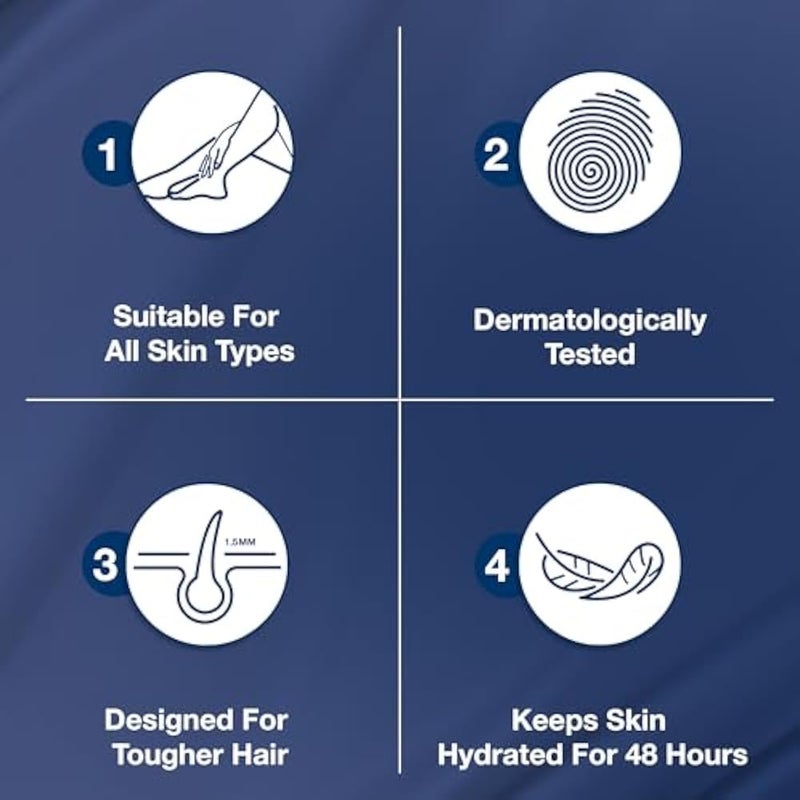 Veet Professional Hair Removal Cream, Legs & Body - Designed for Tougher Hair, Suitable for All Skin Types, With Shea Butter, 100ml - Image 5