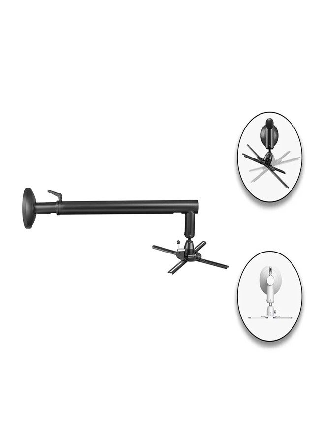 Skill Tech SH S06P Short Throw Projector Wall Mount, Mounting Profile 820mm-1200mm, 26kg Load Capacity – Black - Image 2