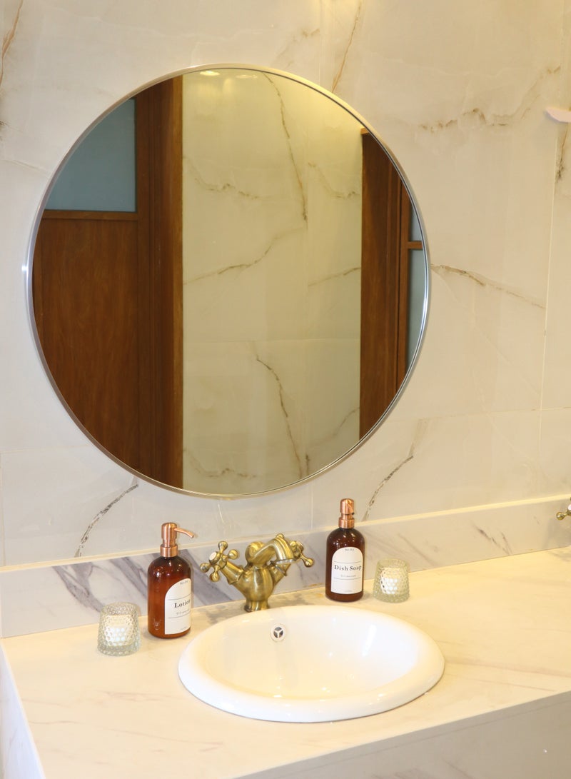 Glass Corner 80 Round Mirrors - Silver - Image 2